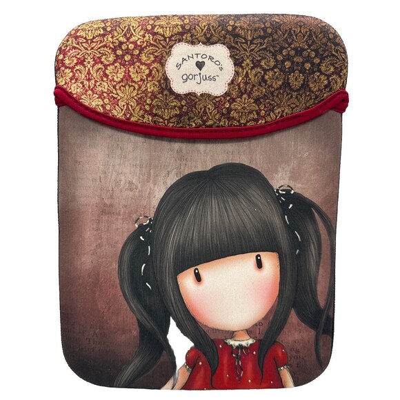 Santoro's Gorjuss iPad Tablet Computer Cover 7.5"x10" Animae Art Girl Swing Cat - Picture 2 of 12